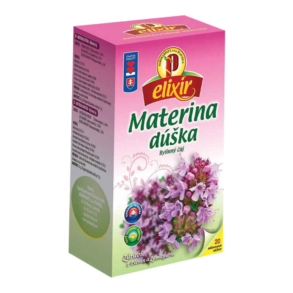 Elixir Wild Thyme Herbal Tea with Mallow & Plantain – 20 tea bags pack